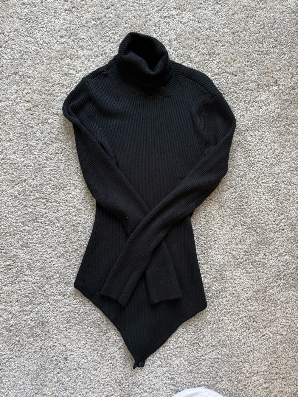 Abercrombie & Fitch Black Ribbed Turtleneck Sweater Bodysuit